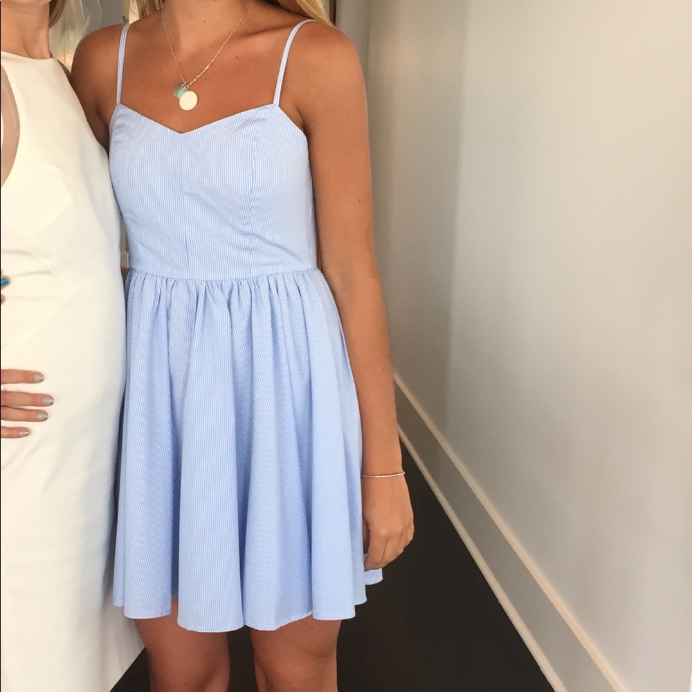 Light blue and white striped summer dress!